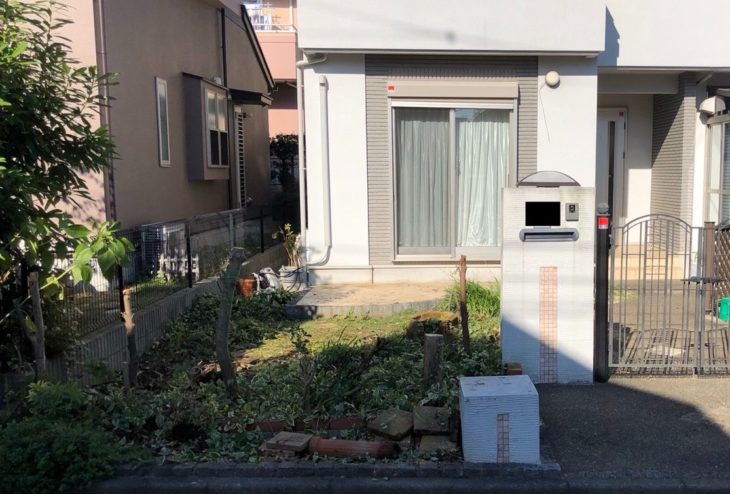 玄関周りとお庭リフォームの下準備