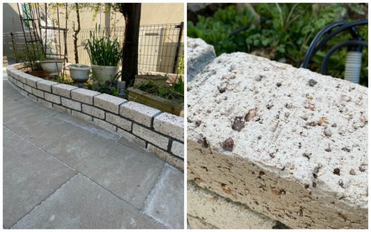 白い花壇におすすめのレンガ